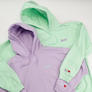 Always and Forever Embroidered Hoodie | Couples Embroidered Hoodie | Cute Hoodie | Gift for Significant Other | Anniversary Hoodie Gift