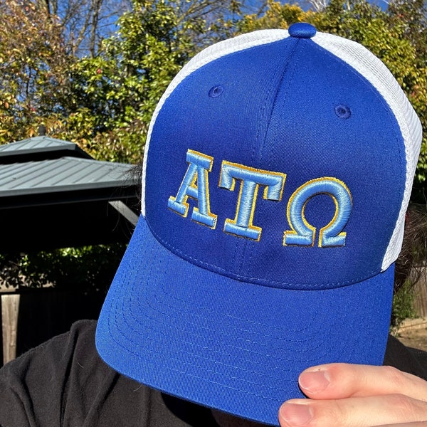 Fraternity Sorority Trucker Hat | 3D Puff Embroidery | Frat Hat | Greek Life Hat | Fraternity Hat | Sorority Hat | Personalized Greek Life