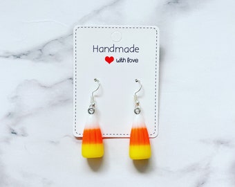 Candy Corn Halloween Dangle Earrings