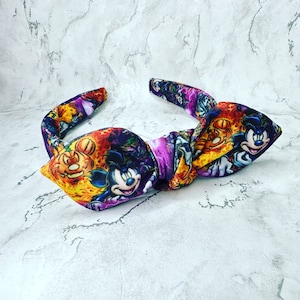 Halloween Mouse Pumpkin Knotband, Halloween Headband, Hair Accessories, Scrunchie, Bow, Gifts For Her, Pumpkin, Halloween Accessories