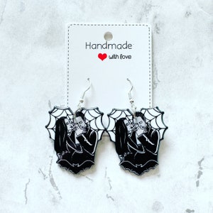 Gothic Love Earrings, Dangle Earrings, Earrings, Gifts For Her, Gothic Earrings, Halloween Accessories, Horror, Goth Girl