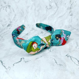 Notre Dame - Knotted Bow Headband, Hairband, Scrunchie, Knotband, Fabric Headband, Hair Tie, Sailor Bow, Gift For Her