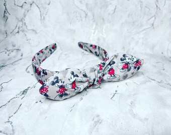 Valentine Mouse Couple Knot Headband & Scrunchie Set Handmade Hair Accessories Gift