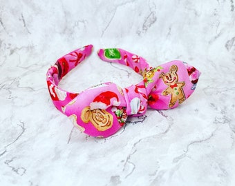 Pink Mickey Gingerbread Knot Headband and Accessories