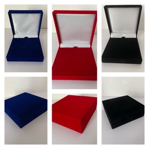 Luxury Velvet Presentation Case, Personalised with an Engraved Plate, Christmas Present Gift Box for Medals, Jewellery, Gifts or Small items