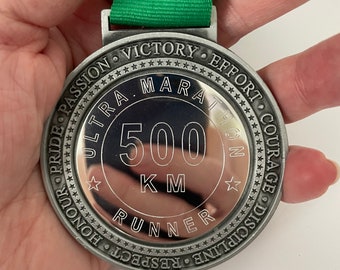 Personalised Engraved Running Medal: Marathon, 5K, 10K, Any Distance