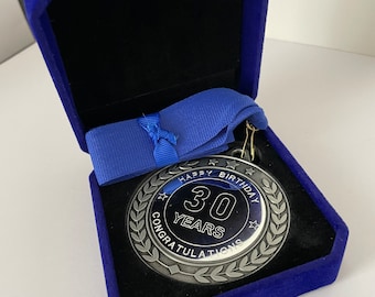 Medaglie Compleanno Personalizzate - MetallO Oro Con Laccetto Tricolore, Ø35mm - Foto 8