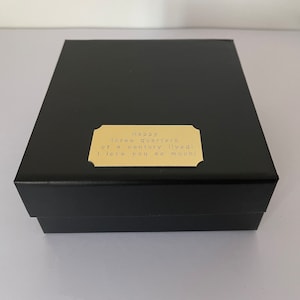 Personalised Magnetic Gift Box, with an Engraved Plate, Christmas Present Gift Box for Medals, Jewellery, Gifts or Small items