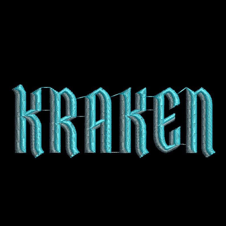 Seattle Kraken Machine Embroidery Design Etsy