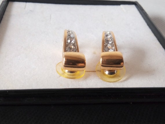 Extravagant 1980s AVON vintage earrings gold plat… - image 4