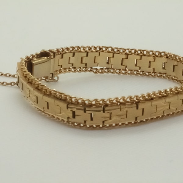 Echt Vergoldet Asiatic Armbänder, Vintage 1940er. Ausgezeichnet Zustand! Beautiful gold-filled Bracelet from Asia. Excellent condition