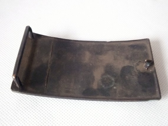 Old bronze vintage belt buckle, unisex, around 19… - image 5