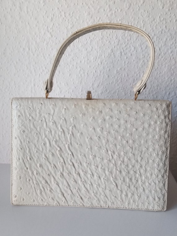 Beautiful vintage 1950s leather handbag business h