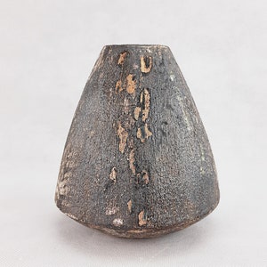Black and bronze ceramic flower vase/ Handmade vase/ Ceramic vase/ Collectible art ceramics/ Housewarming gift