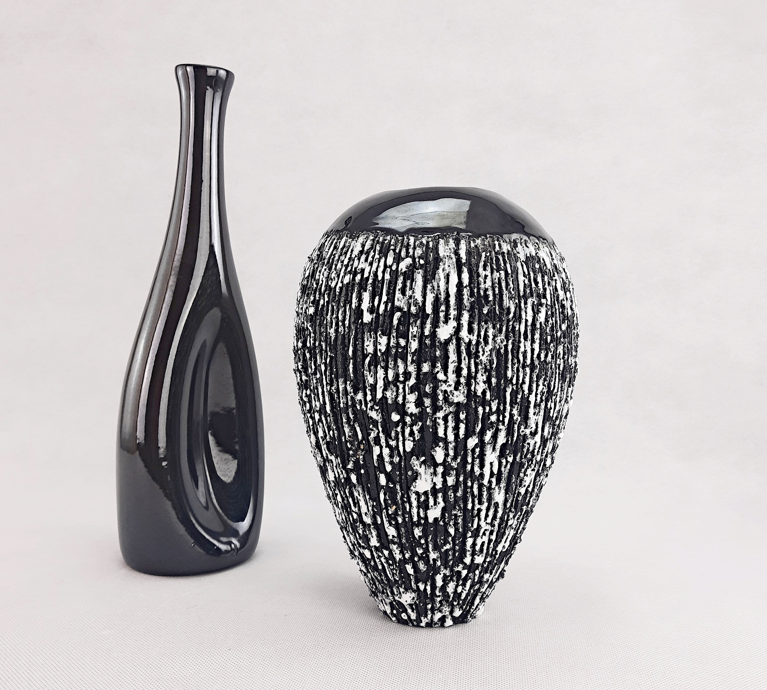 Ceramic Decor/ Black Ceramic Flower Vase/ Handmade Vase/ Etsy UK