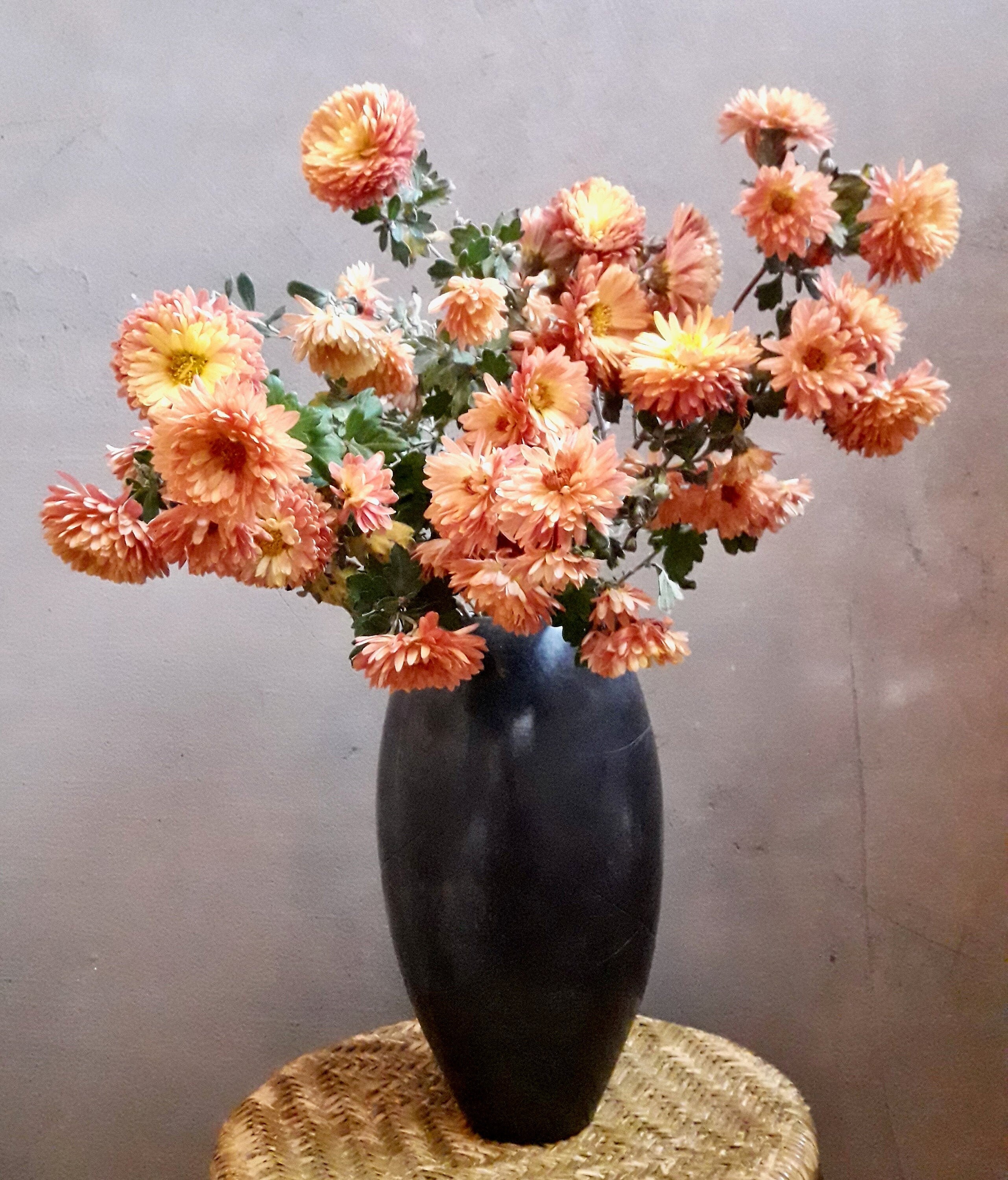 Handmade Black Ceramic Flower Vase Rustic Flower Vase Modern Etsy