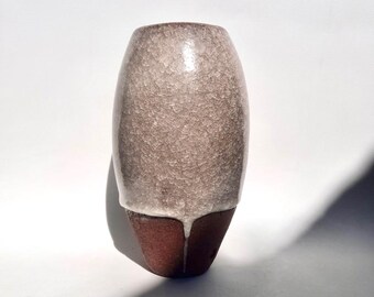 Handmade Ceramic Vase: Brown Clay Interior Decoration