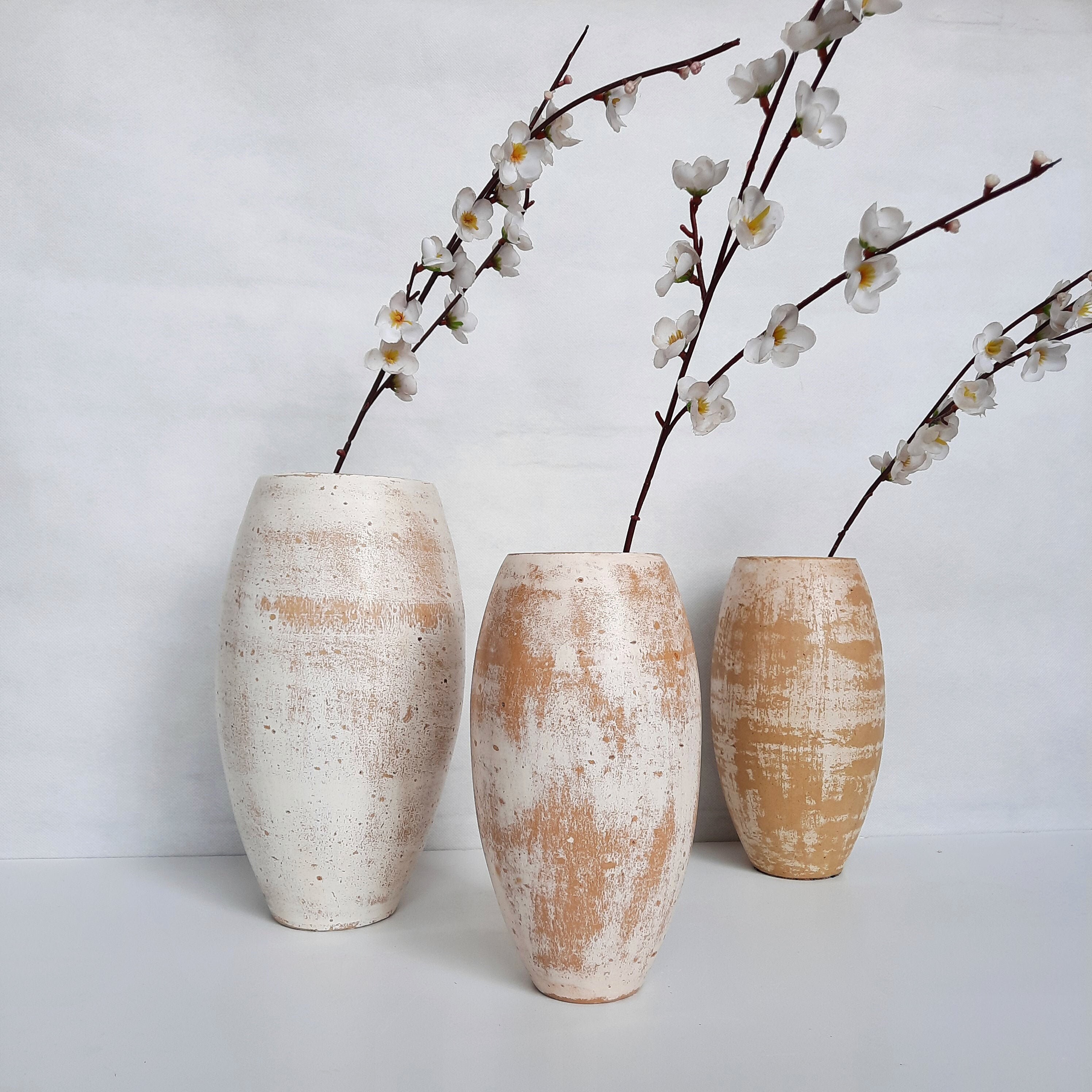 Rustic Ceramic Vase. Handmade vase. A modern ceramic vessel. Etsy