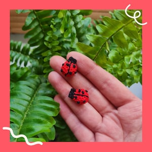 Ladybird Crochet Earrings
