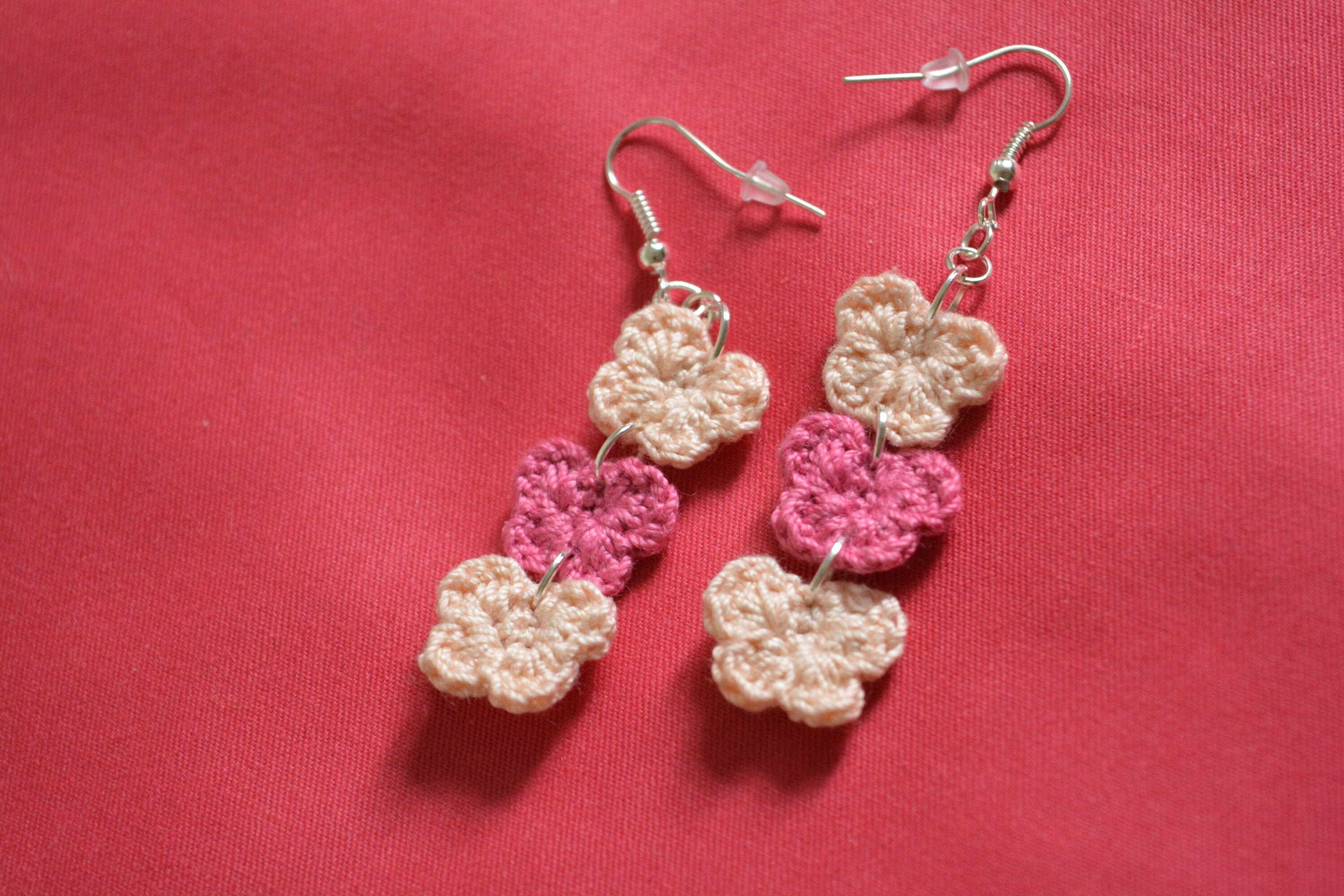 Crochet Butterfly Earrings Butterfly Dangles Nature Earrings Etsy