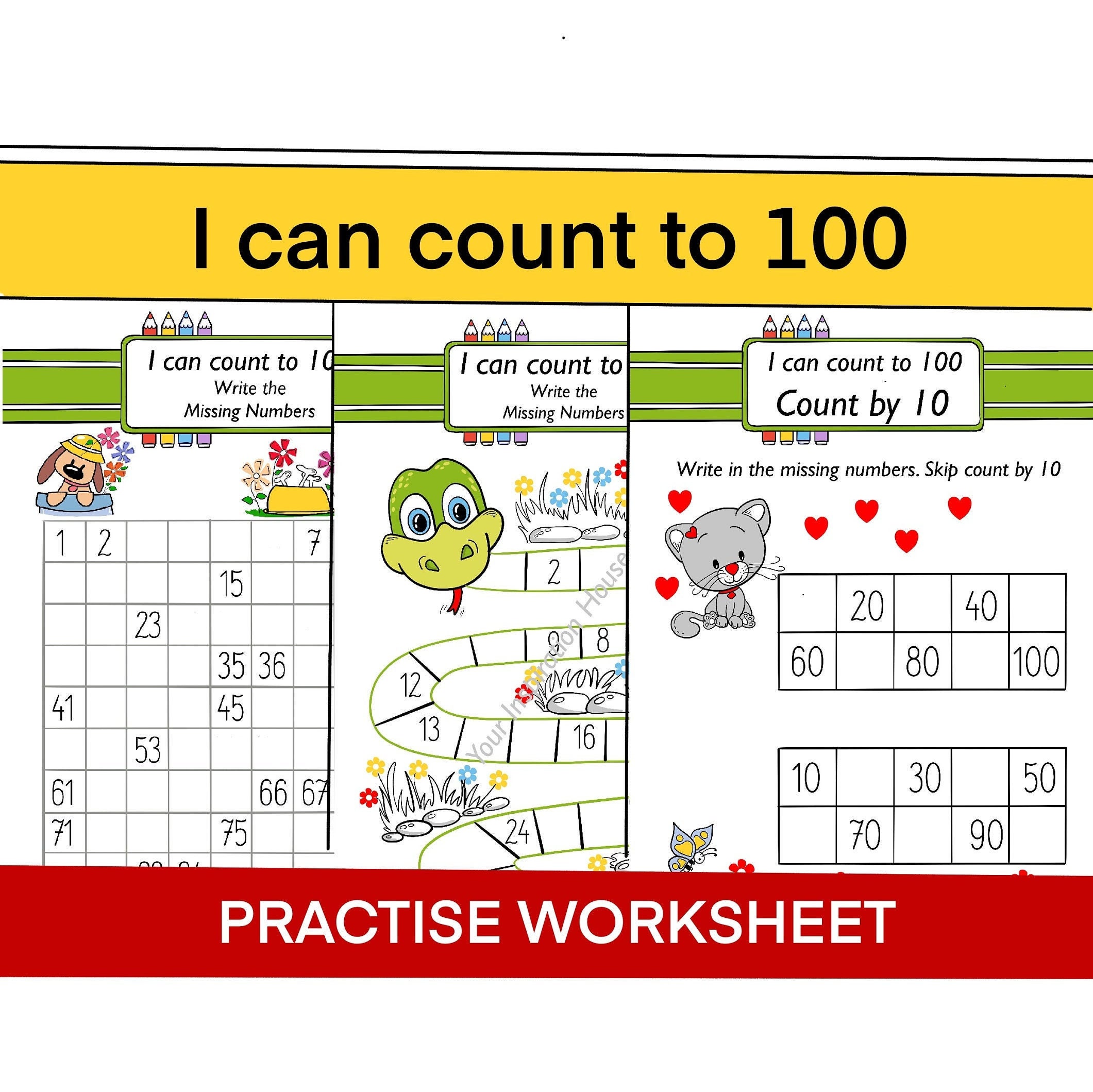 download pdf i can count to 100 early education early math etsy