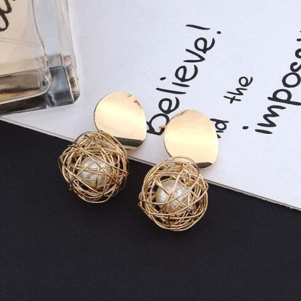 Stainless Steel Earrings Retro Palms main image 0
