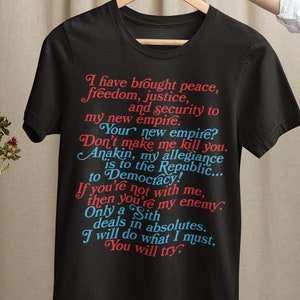 Star Wars Prequels Shirt | Anakin and Obi-Wan Duel | Mustafar Crewneck | Revenge of the Sith | Short-sleeve unisex t-shirt