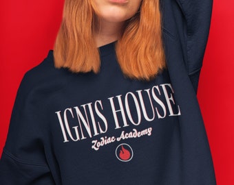 Zodiac Academy Sweatshirt | Ignis House | Fire Signs | Vega Twins | Fantasy Romance Reader | Bookish Merch | Unisex Sweatshirt