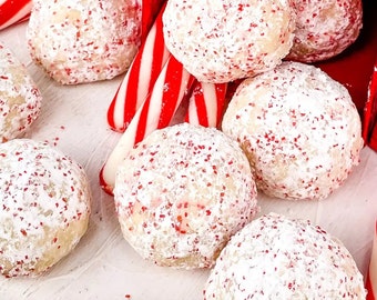 Peppermint Snowball Cookies 2.5 Dozen