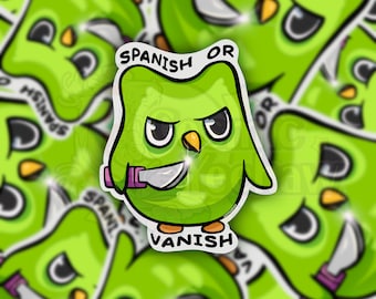 Duolingo owl 3 inch sticker