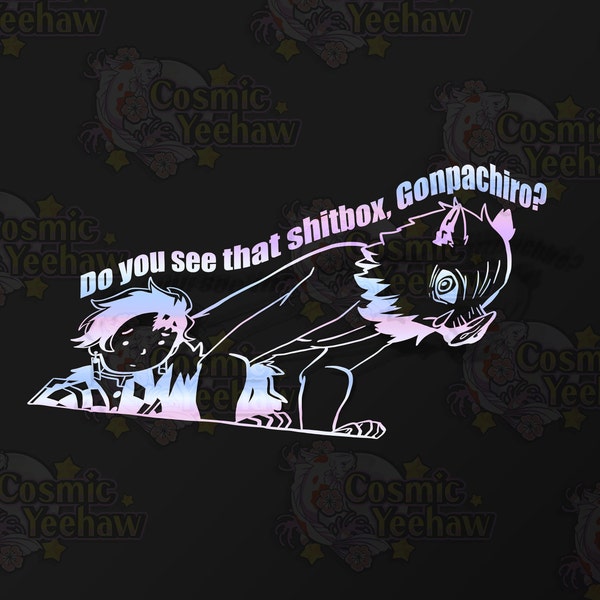 Shitbox V1 Anime Meme Peeker, 5x4, Anime Peeker, Car Peeker, JDM, Car Decal, Anime Car Decal, Anime Decal, Anime, Vinyl Decal