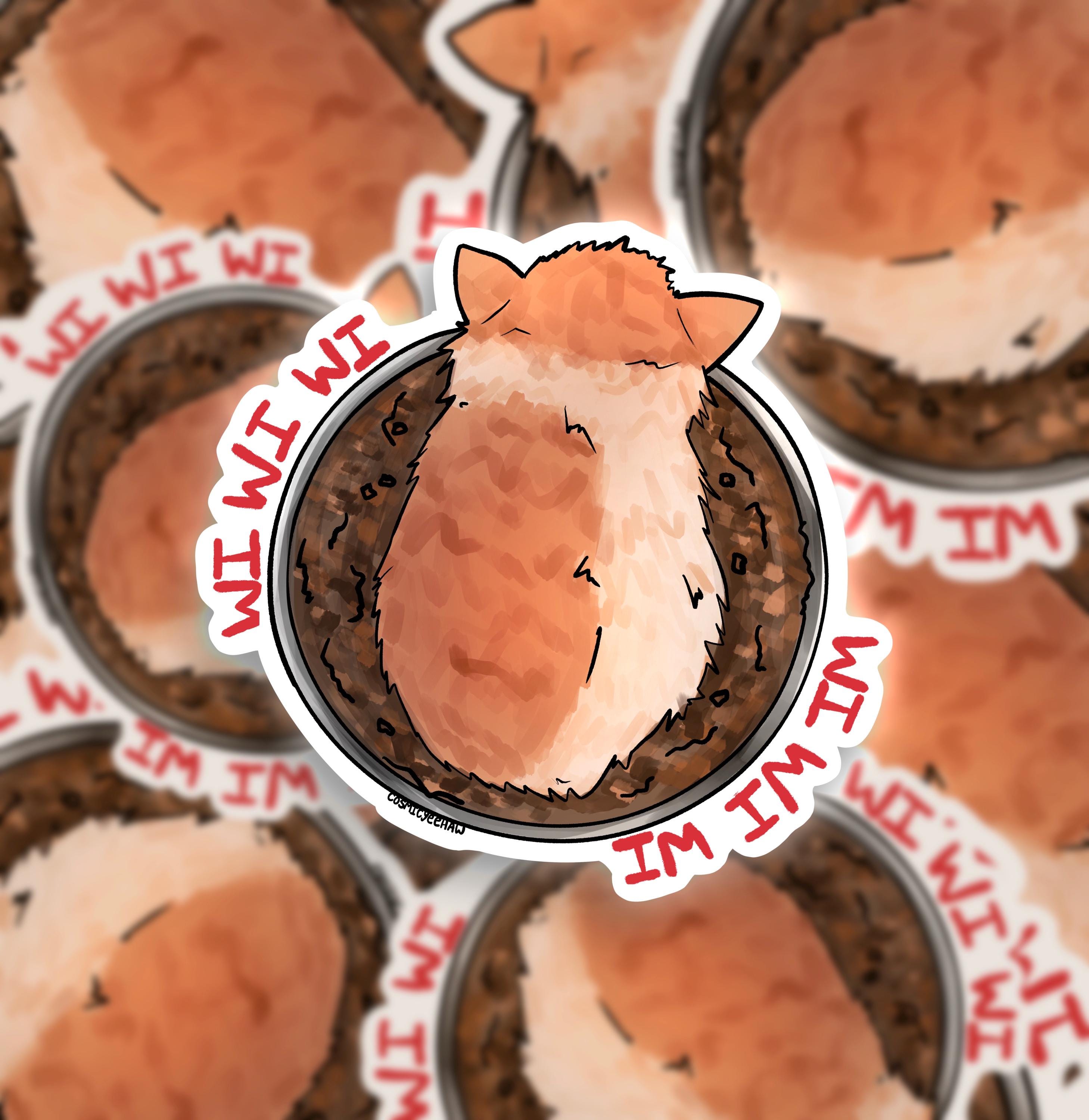 Wiwiwi Cat Meme Sticker, Meme, grappige sticker, VSCO, Hydroflask Sticker, sticker, 3 x 3 inch