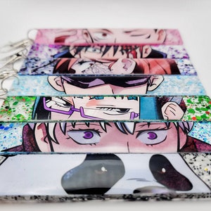 sorcerer anime, resin peeker, resin jet tag, jet tag, resin keychain