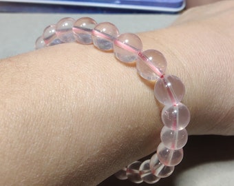 Girasol Rose Quartz bead bracelet , 8 mm Stretch Bead Bracelets, Women's Bracelet, Unique Gift