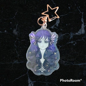 Virgo Zodiac Holographic Acrylic Keychain, Astrology Keychain, Zodiac gift, Kawaii Anime Keychain, Cute Keychain Accessory, Unique Gift