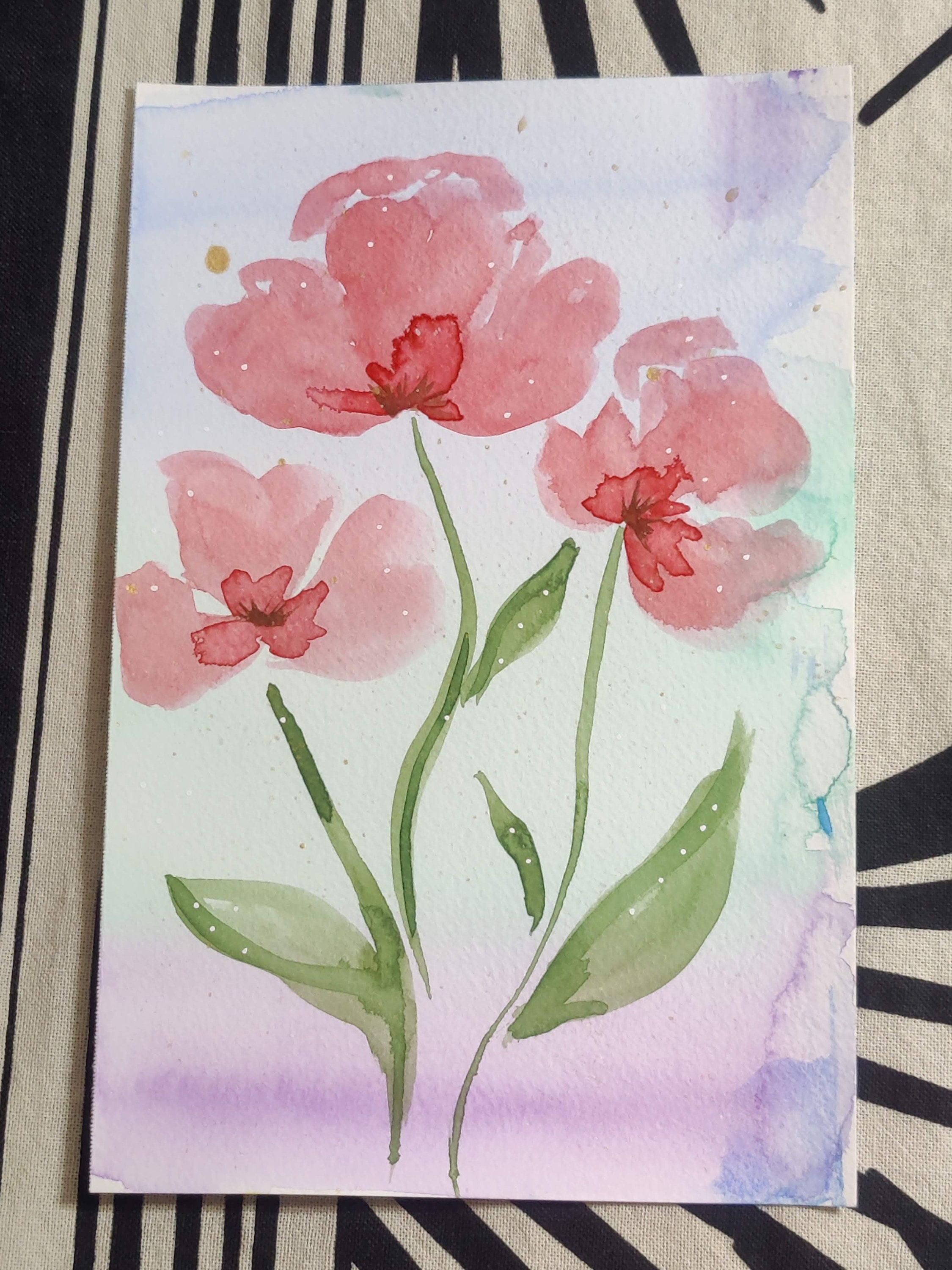 Watercolor Flower Flowers Art | [MINYYUNY] アイドル Portrait Pet