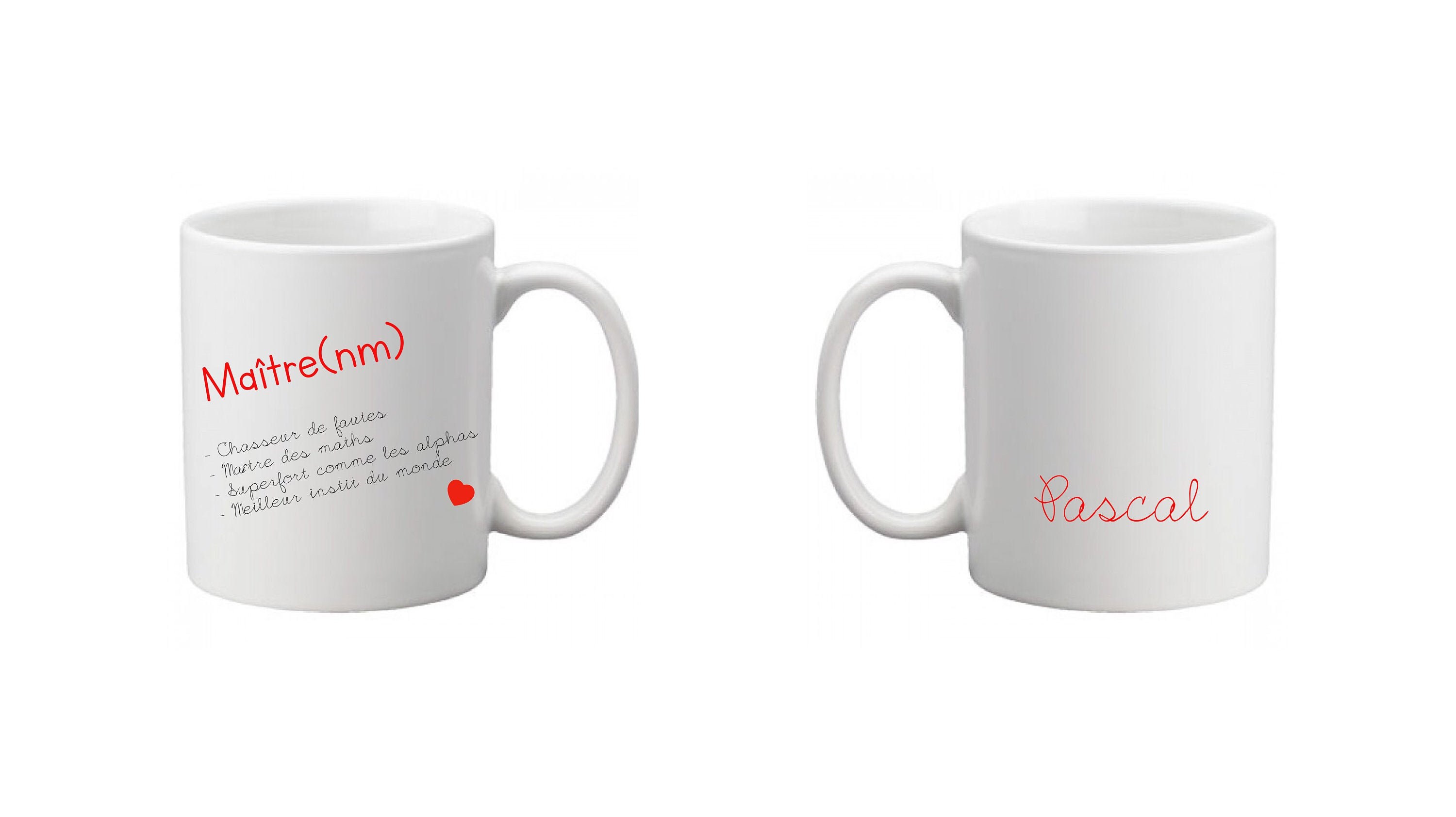 Cadeau Maitre, Super Maitre , Cadeau Fin d'année. Homme Personnalisé , Mug Personnalisé, Collection 