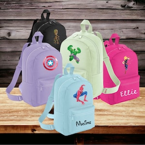 sac a dos personnalisé , cadeau enfants ,idée cadeau rentrée scolaire, cadeau école, sac à dos enfant,collection super héros