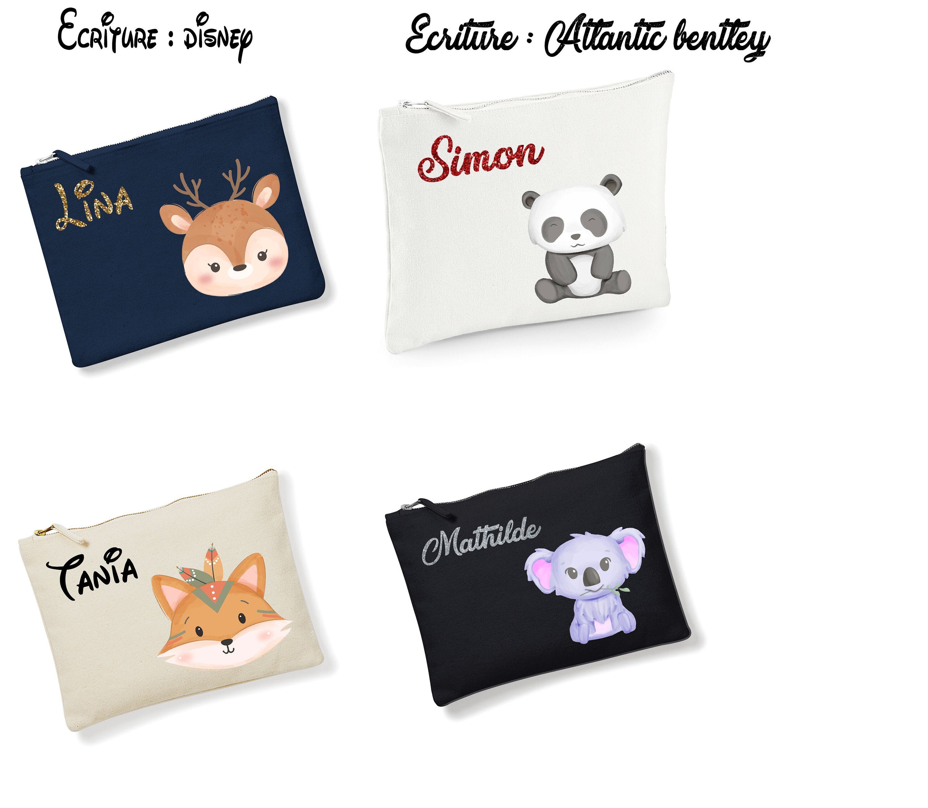 Trousse Animaux , Trousse Crayons Personnalisé Enfant Cadeau Animaux