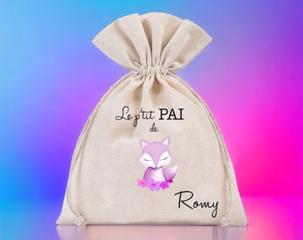 Pochon Pai , petit sac enfant , PAI , rangement enfant personnalisé , sac personnalisé enfant , collection animaux