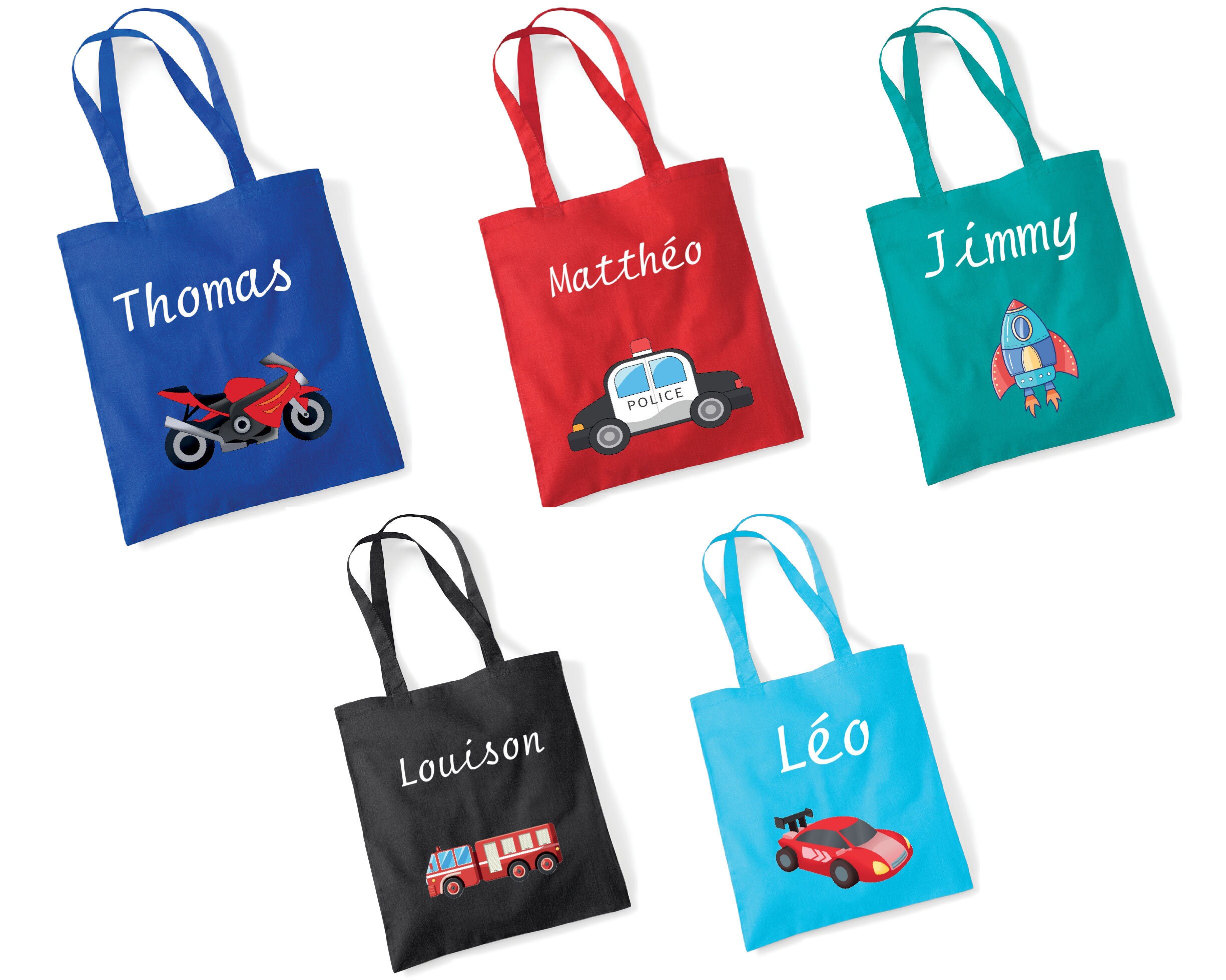 Personalized tote bag, child tote bag, school bag, child bag, cotton …