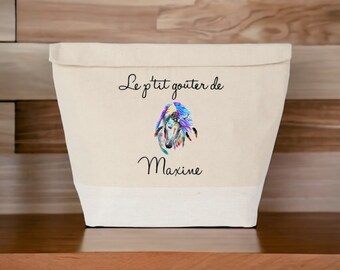 Sac à gouter , sac isotherme , sac à gouter enfant, sac enfant personnalisé, petit sac isotherme personnalisé, collection animaux Watercolor