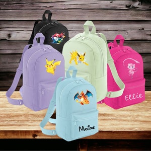 sac a dos personnalisé , cadeau enfants ,idée cadeau rentrée scolaire, cadeau école, sac à dos enfant,collection Pokemon