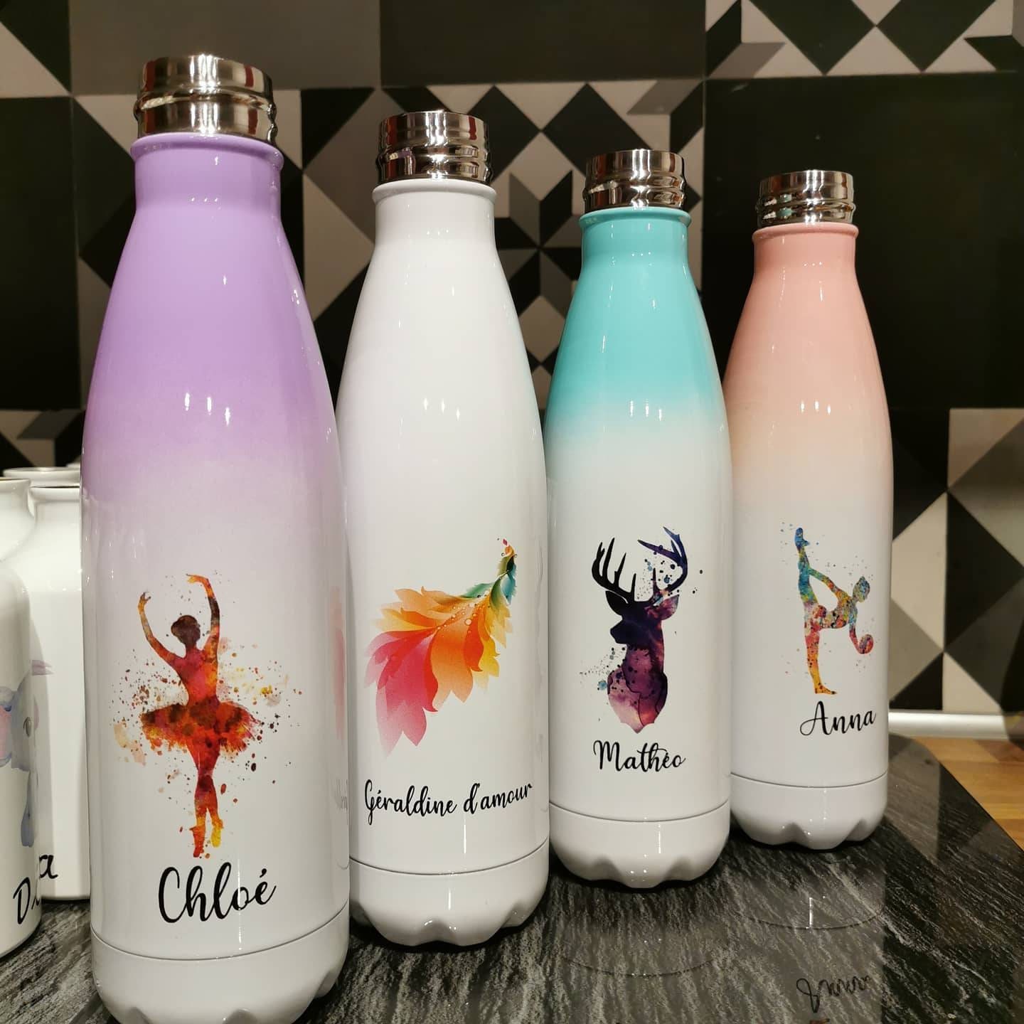 Bouteille Isotherme Personnalisé, Gourde Personnalisé, Gourde Enfant , Bouteille Personnalisé , Anim