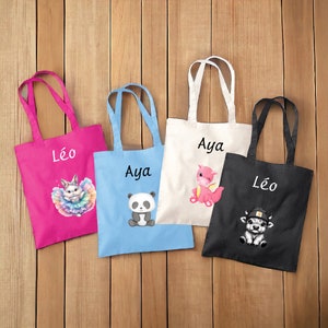 Tote bag personnalisé, tote bag enfant, sac école , sac enfant , tote bag coton , sac bandoulière, sac pratique ,sac épaule