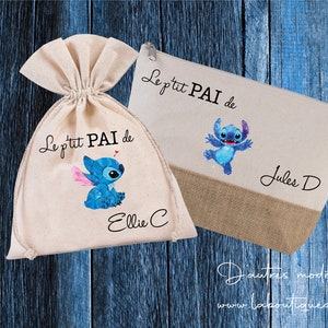 Pochon Pai , petit sac enfant , PAI , rangement enfant personnalisé , sac personnalisé enfant , collection stitch