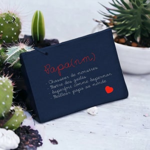 trousse papa , super papa , cadeau fêtes des pères , trousse personnalisé ,cadeau papa , idée cadeau papa , collection dico
