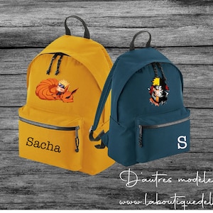 sac a dos personnalisé , cadeau enfants ,idée cadeau rentrée scolaire, cadeau école, sac à dos enfant et adulte, sac à dos naruto