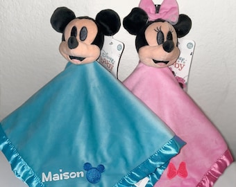 Mickey/ Minnie Mouse Custom Security Baby Blanket