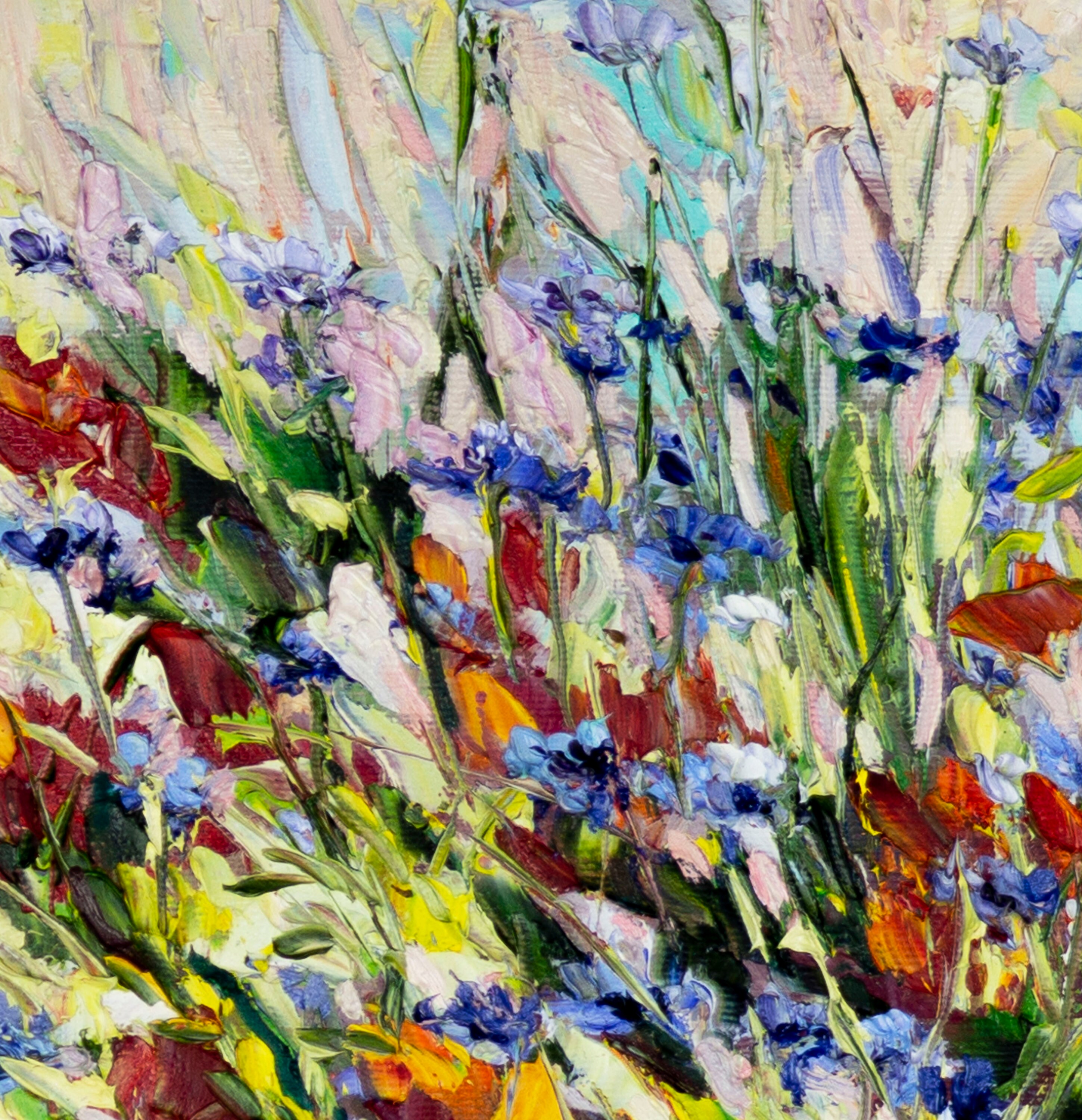 Wildflowers Painting on Canvas Original Art Wall Art Canvas Etsy